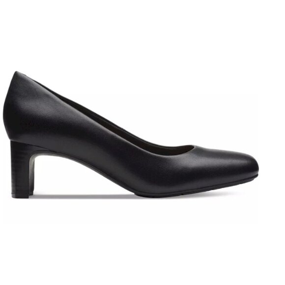 Clarks Women's Kyndall Iris Mid-Heeled Comfort Black Pumps Size 10W New in Box - Picture 2 of 8